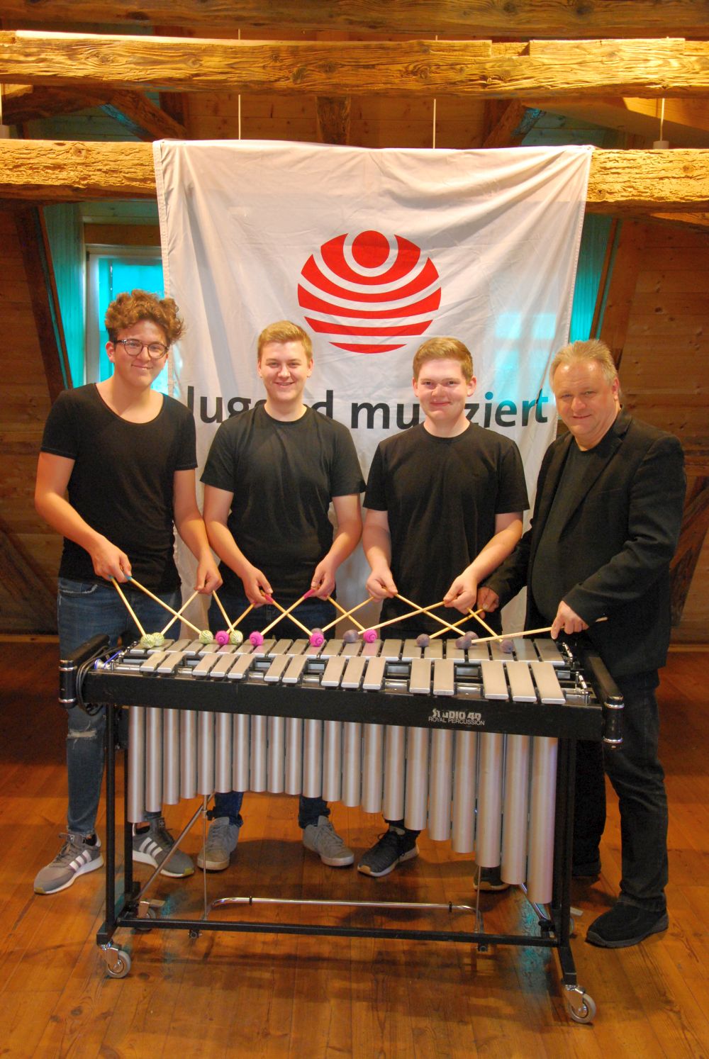  von links: Dylan Hedrich, Philipp Kühn, Moritz Fischer, Manfred Fischer 