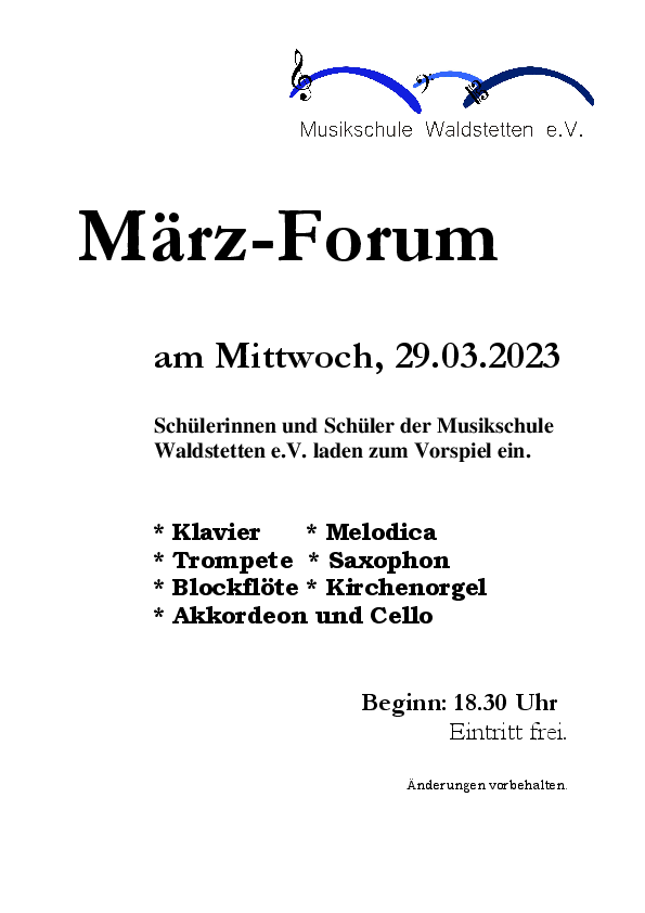 Plakat März-Forum 2023 